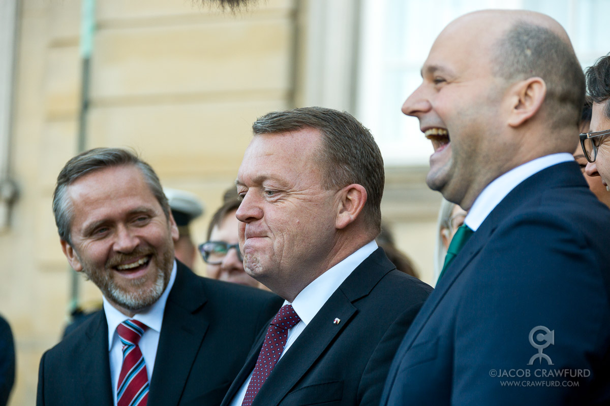 Prime minister Lars Løkke Rasmussen presenting a new government